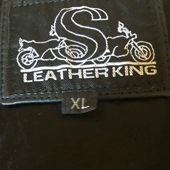 LEATHERKING black 100% leather vest - Picture 3 of 16